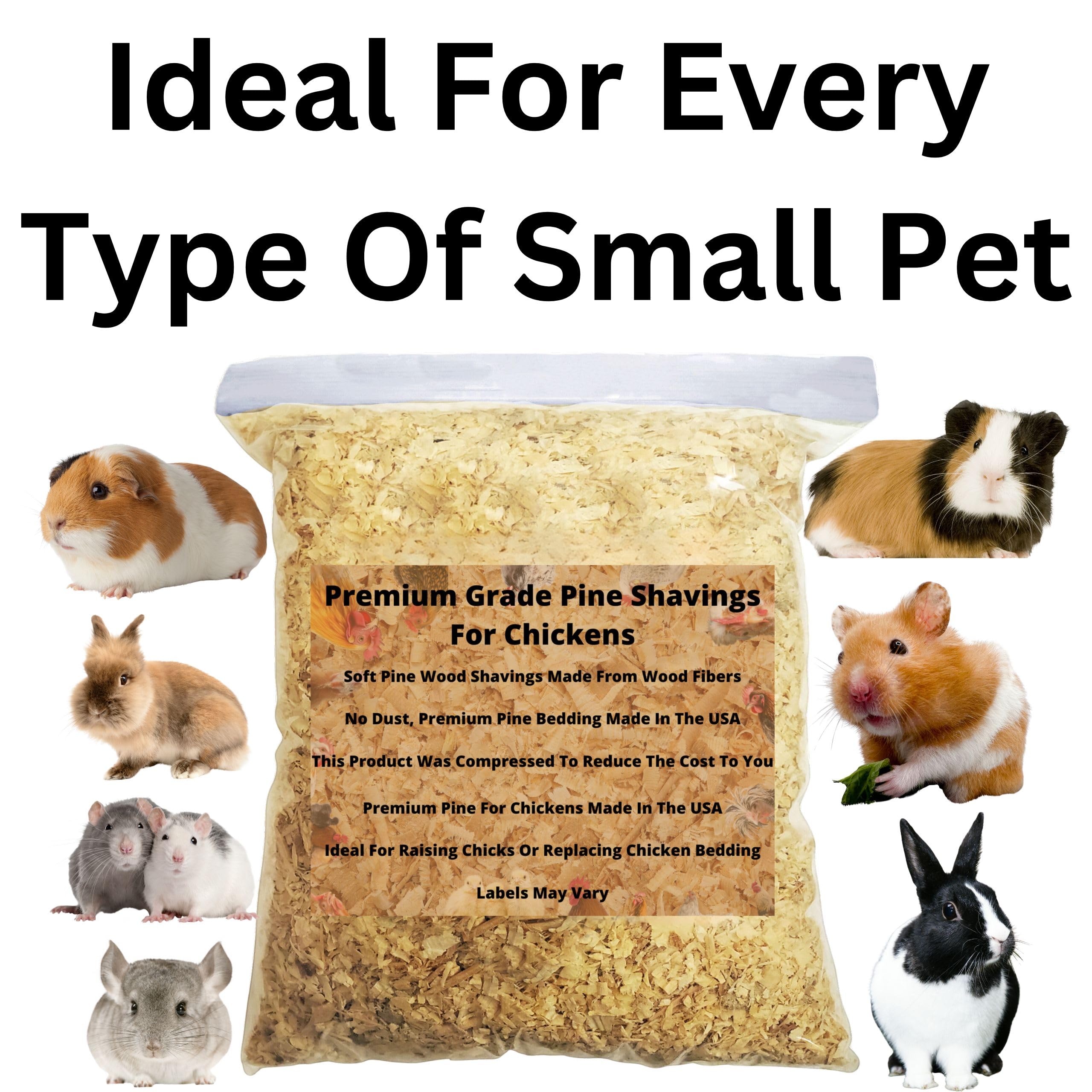 Wood Smith USA Premium Pine Bedding | Dust Free, Soft Shavings | All Natural | Chicken Coops | Animal Bedding | Small Animals |